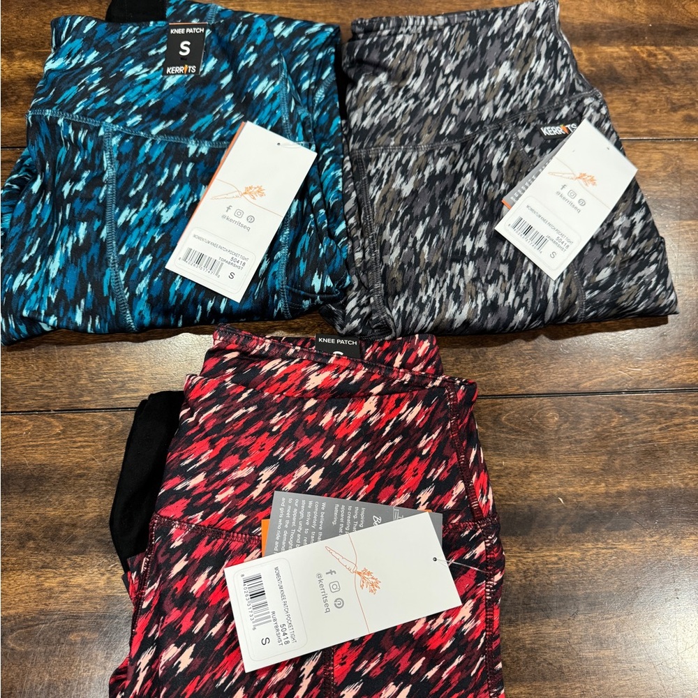 Kerrits Momentum Knee Patch Pocket Tight - Blue and Black